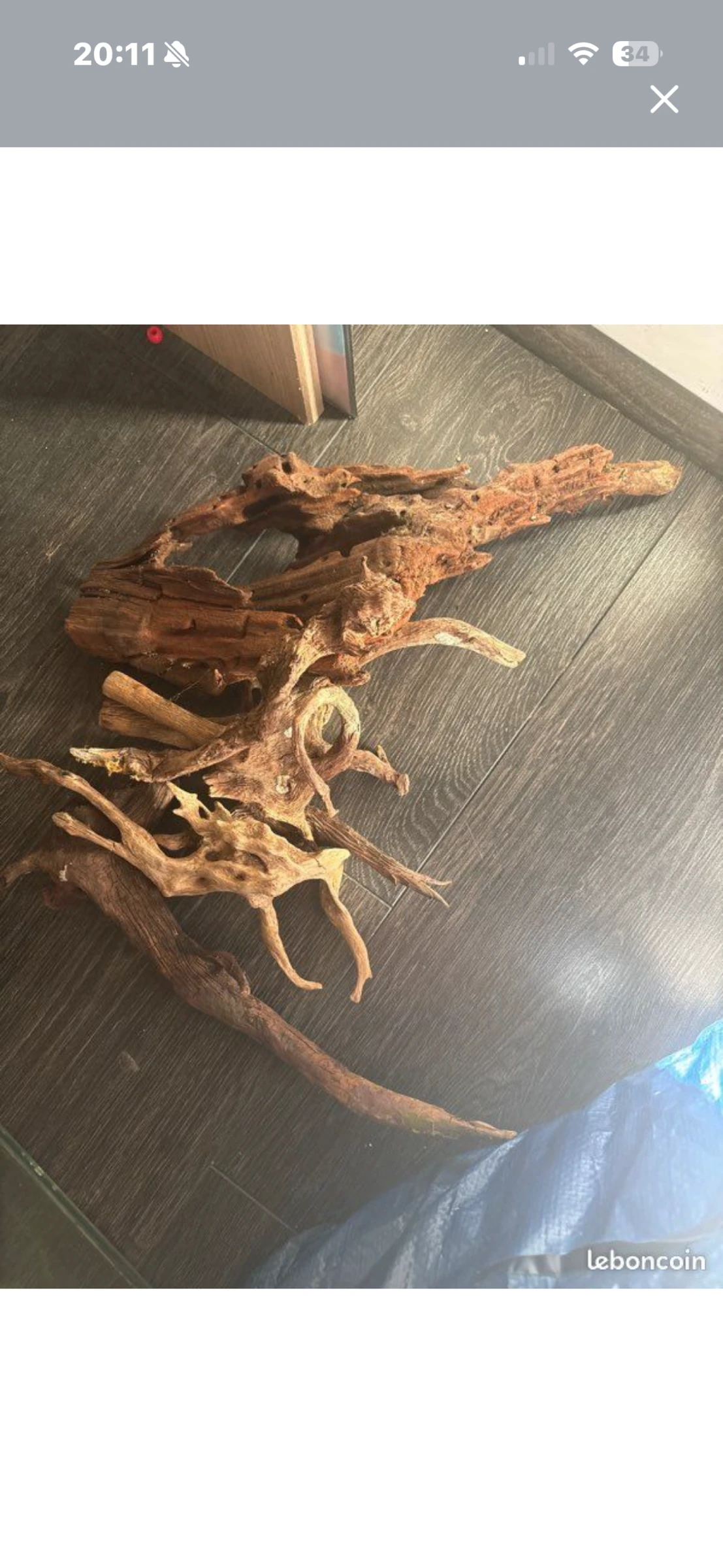 Lot de racines et bois d’aquarium 